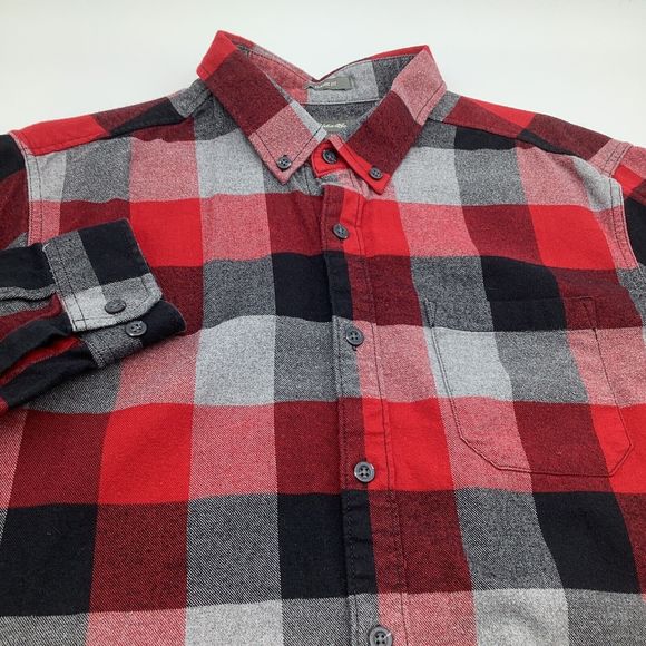 Eddie Bauer Mens Classic Fit Long Sleeve Button Up Flannel Shirt Size Large - Picture 1 of 6